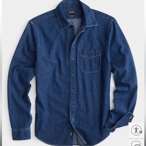 TODD SNYDER - denim point collar shirt